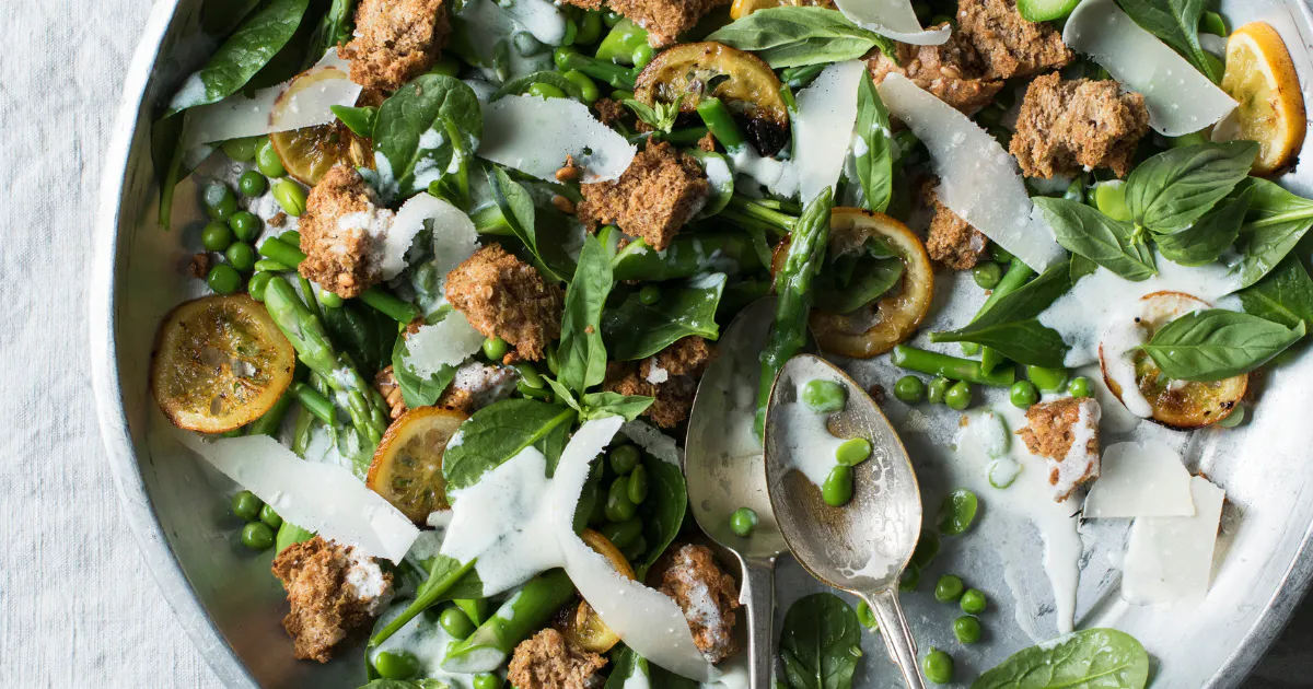 Asparagus Spring panzanella – Recipes – Anna Jones