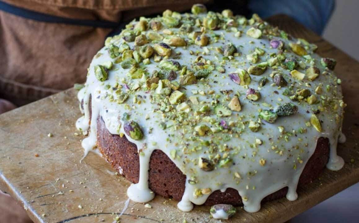 Blueberry Pistachio Layer Cake - Beyond Frosting