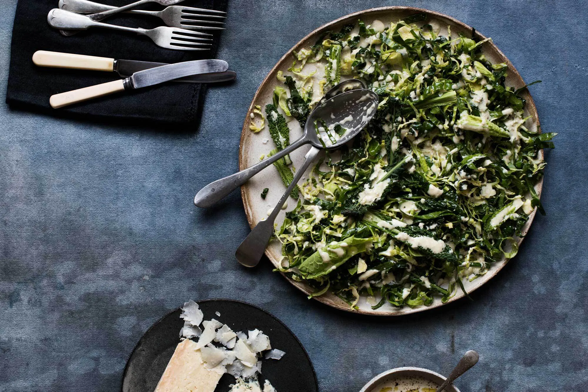 Greens and Brussels sprout Caesar slaw Context – Recipes – Anna Jones