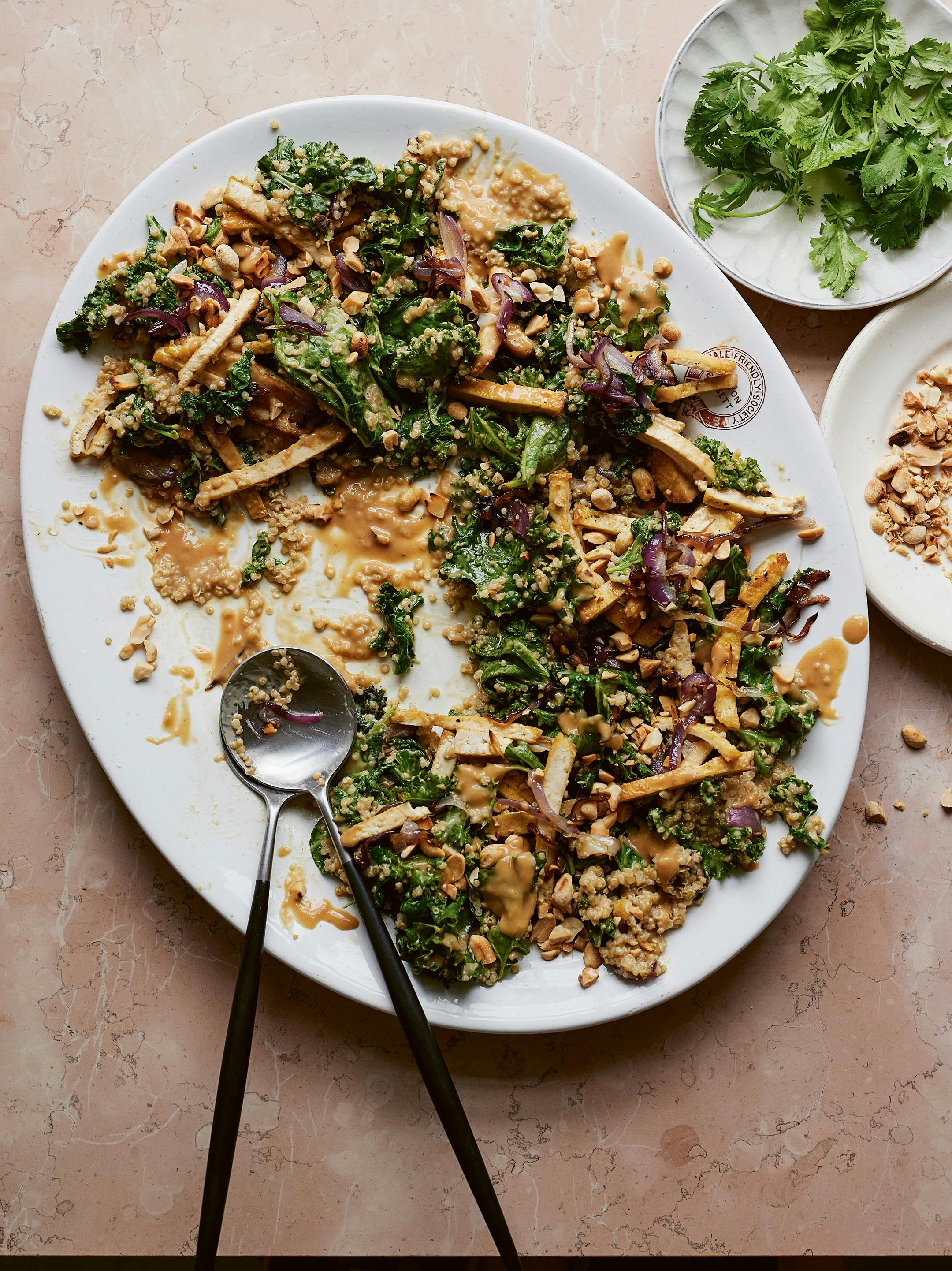 Hetty's gingerpeanut warm kale salad Recipes Anna Jones