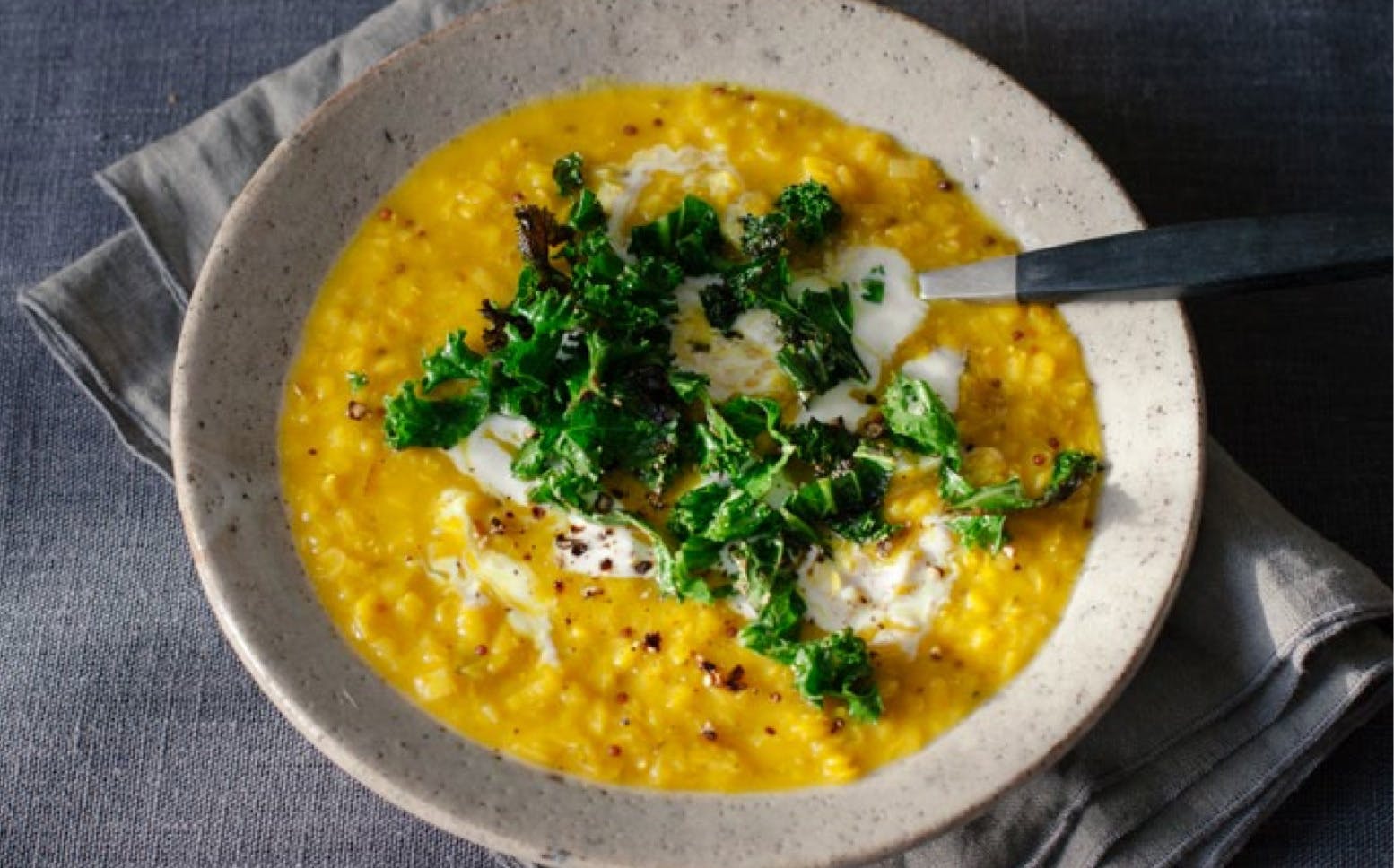 Lemony lentil and crispy kale soup Recipes Anna Jones