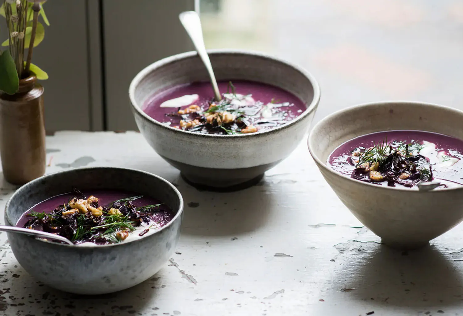 Purple pickled cabbage soup – Recipes – Anna Jones