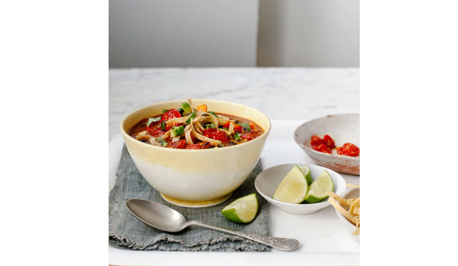 Sweet tomato and black bean tortilla bowls – Recipes – Anna Jones