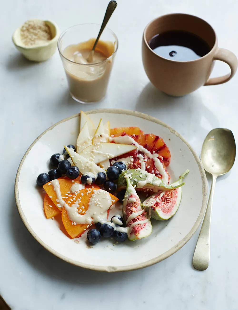 Tahini-drizzled fruit – Recipes – Anna Jones