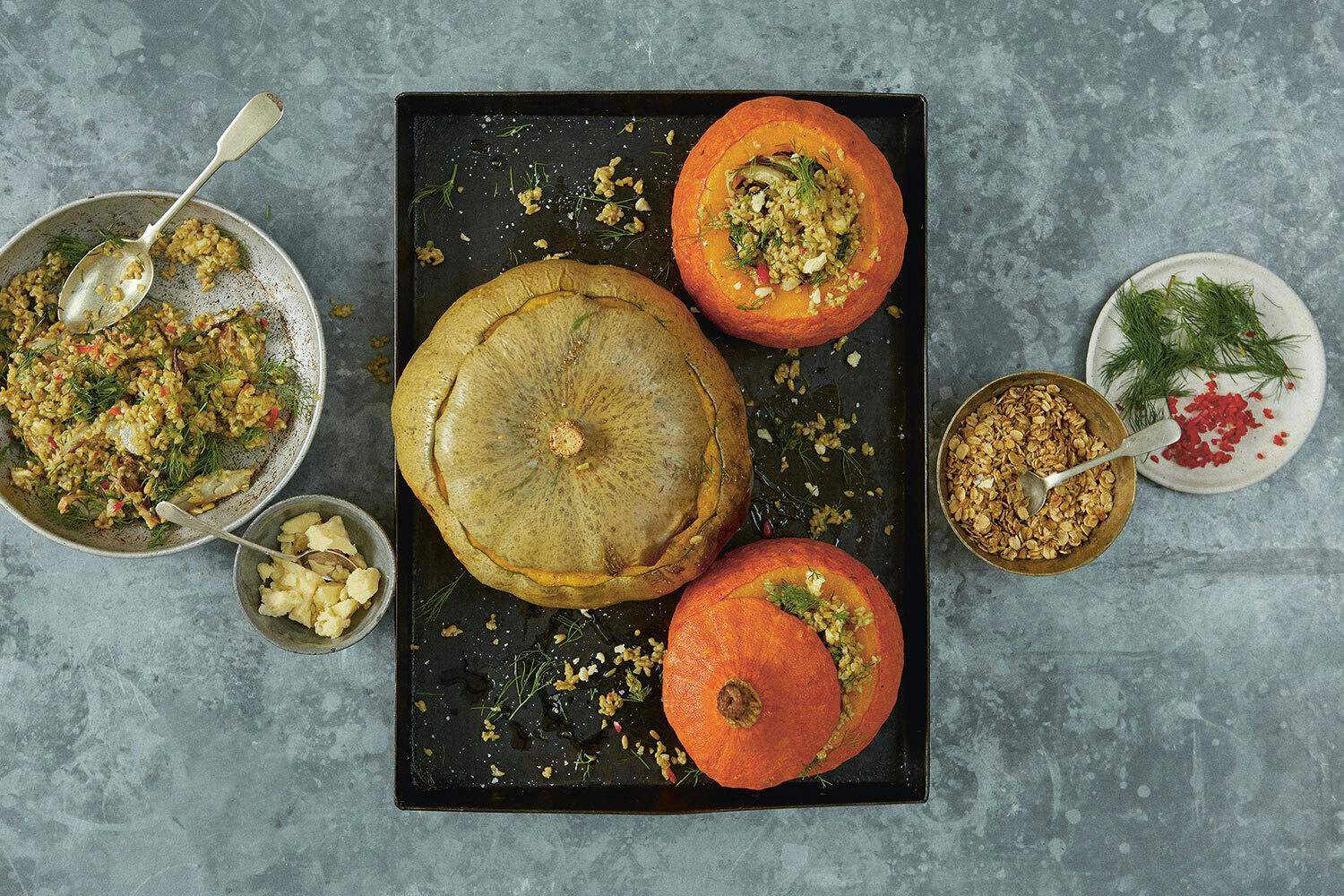 Whole roasted squash Recipes Anna Jones